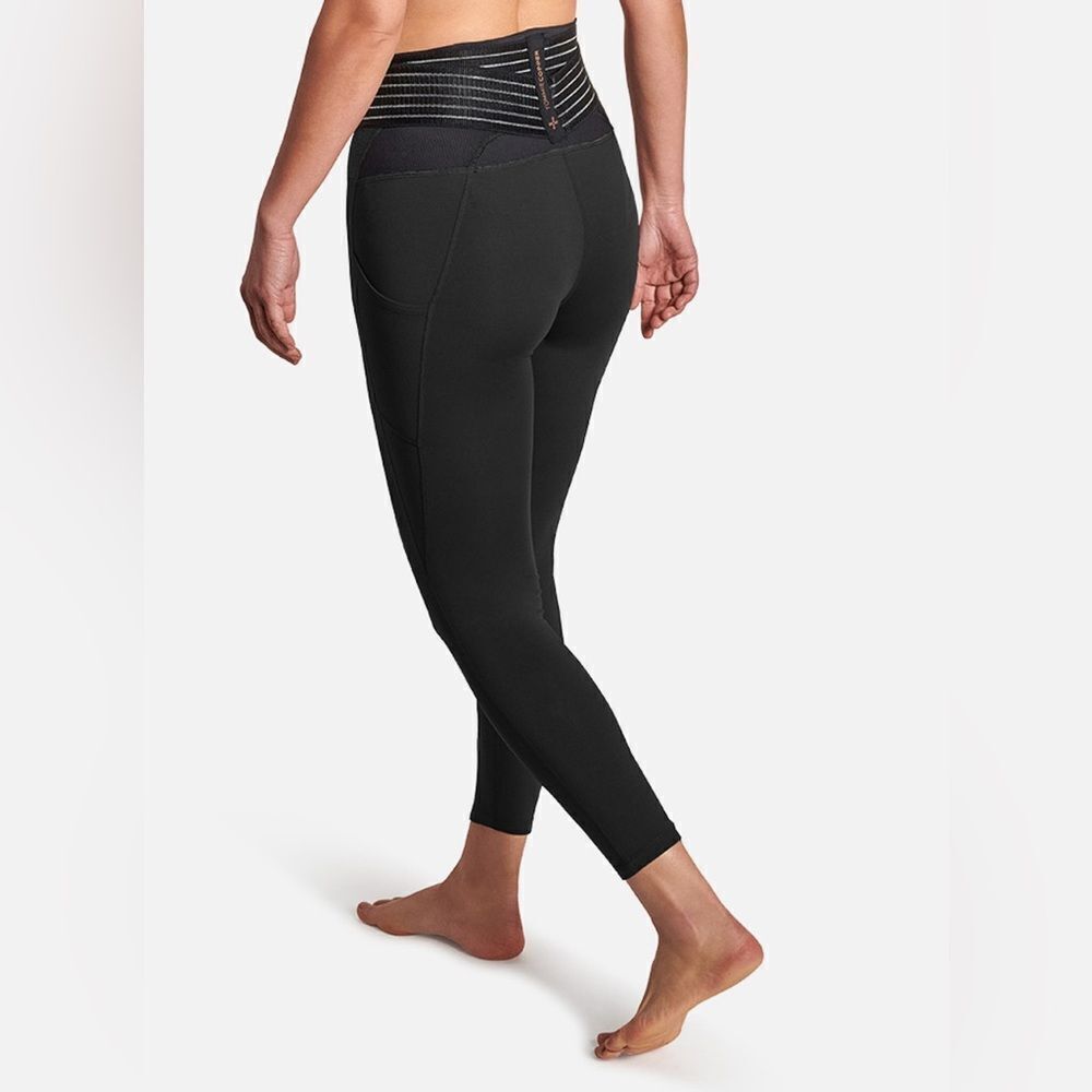 Tommie Copper Lower Back Support Leggings with Adjustable Straps XL